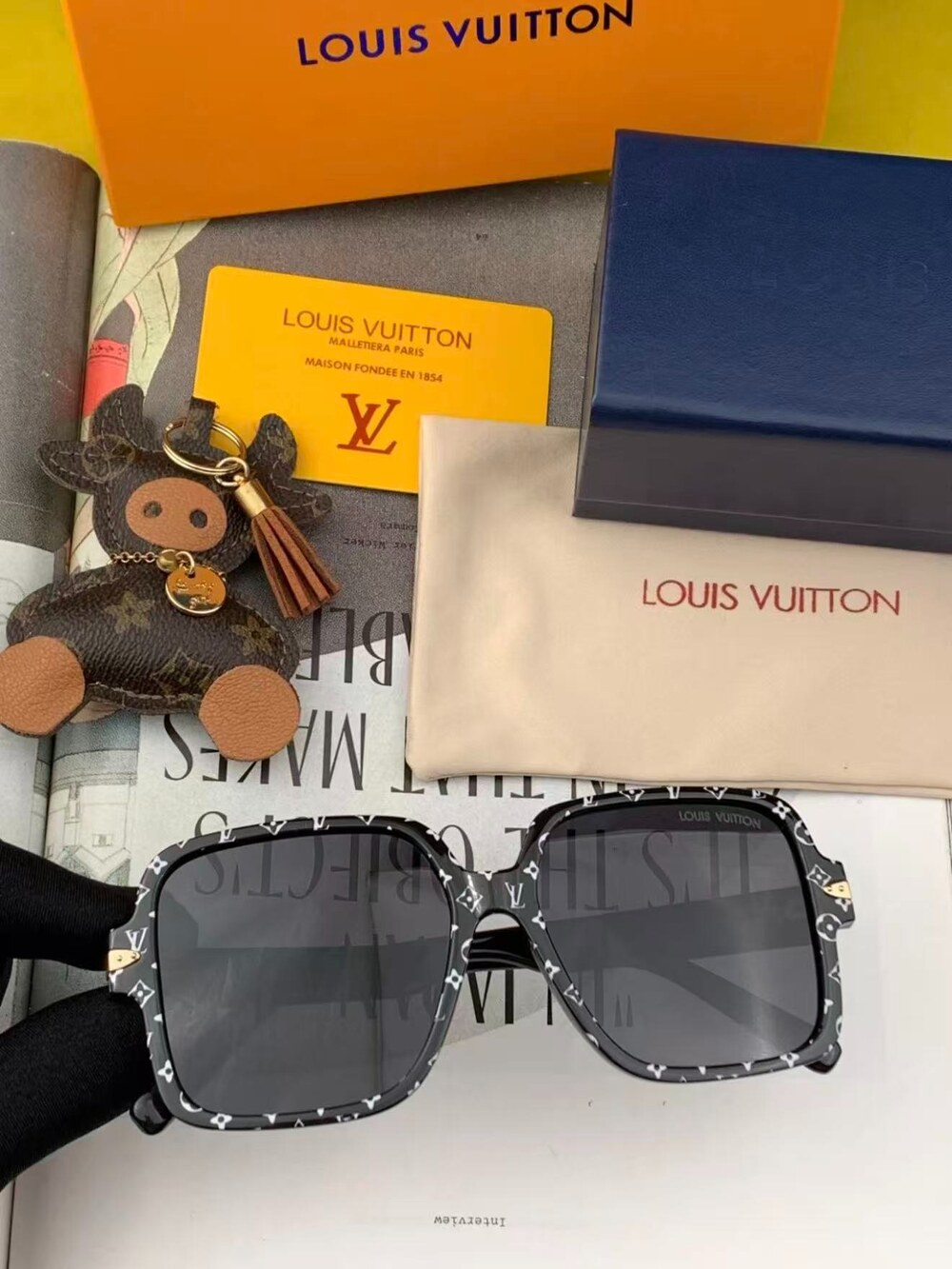 LV Monogram Frame Statement Sunglasses